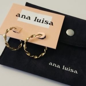 ana luisa gold plated hoop earings